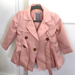 Girls pink trench coat